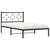 Metal Bed Frame without Mattress with Headboard Black 107x203 cm King Single