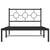 Metal Bed Frame without Mattress with Headboard Black 107x203 cm King Single