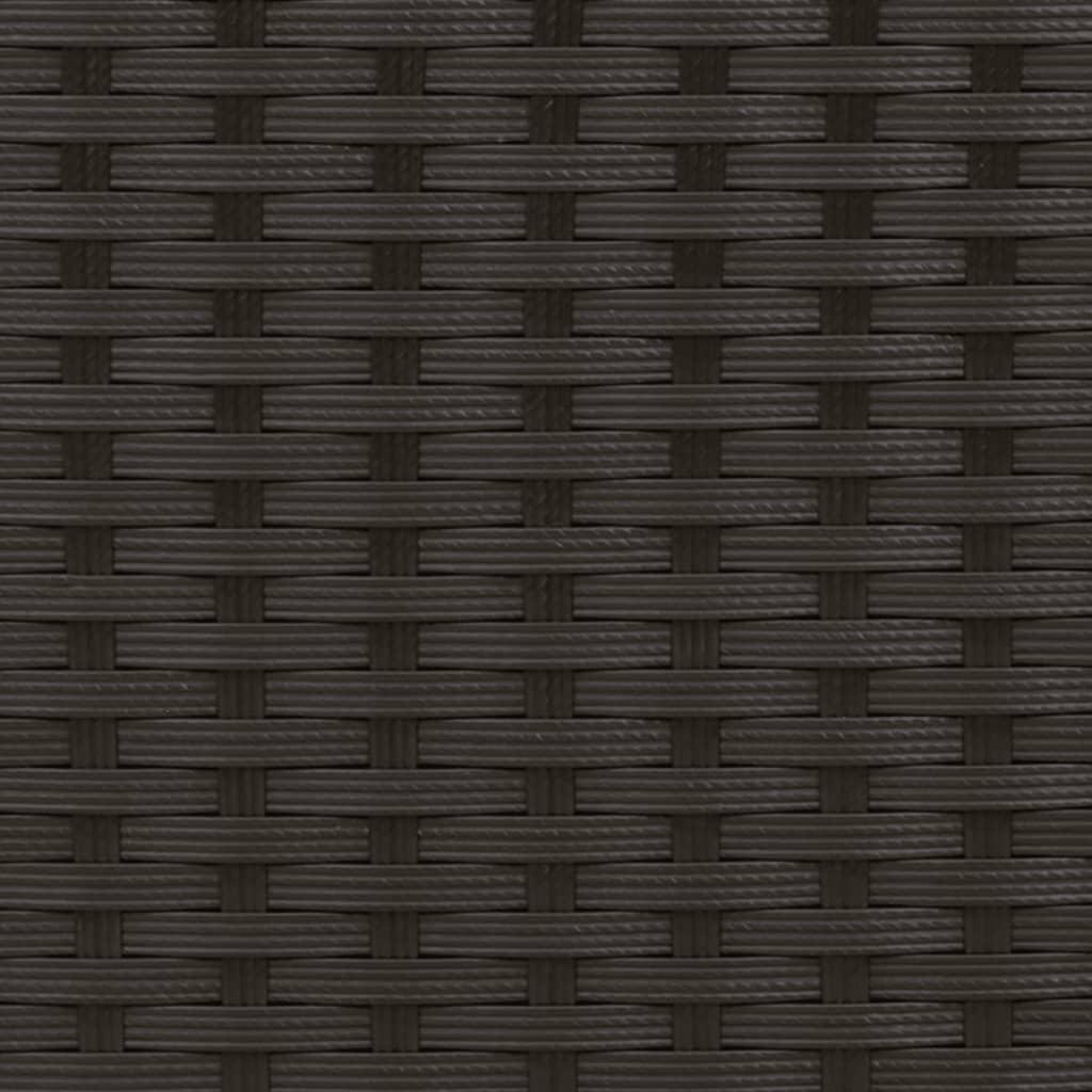 Garden Sofa 2-Seater with Stools Black Poly Rattan