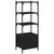 Bookcase 3-Tier Black 41x30x109.5 cm Engineered Wood