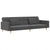 2-Seater Sofa Bed with Two Pillows Light Grey Fabric