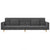 2-Seater Sofa Bed with Two Pillows Light Grey Fabric