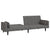 2-Seater Sofa Bed with Two Pillows Light Grey Fabric