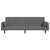 2-Seater Sofa Bed with Two Pillows Light Grey Fabric