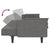 2-Seater Sofa Bed with Two Pillows Light Grey Fabric