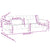 2-Seater Sofa Bed with Two Pillows Light Grey Fabric