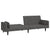 2-Seater Sofa Bed with Two Pillows Dark Grey Fabric