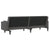 2-Seater Sofa Bed with Two Pillows Dark Grey Fabric