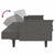 2-Seater Sofa Bed with Two Pillows Dark Grey Fabric