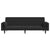 2-Seater Sofa Bed with Two Pillows Black Velvet
