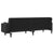 2-Seater Sofa Bed with Two Pillows Black Velvet