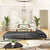2-Seater Sofa Bed with Two Pillows Dark Grey Velvet