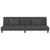 2-Seater Sofa Bed with Two Pillows Dark Grey Velvet