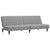 2-Seater Sofa Bed Light Grey Velvet