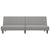 2-Seater Sofa Bed Light Grey Velvet