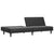 2-Seater Sofa Bed Black Faux Leather