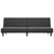 2-Seater Sofa Bed Black Faux Leather