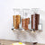 Wall Mounted Triple Cereal Dispenser Dry Food Storage Container Dispense Machine