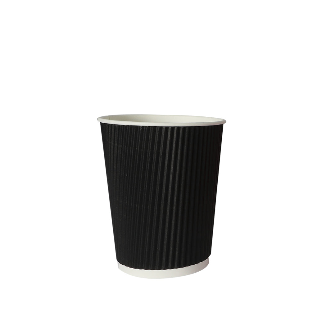 200 Pcs 8oz Disposable Takeaway Coffee Paper Cups Triple Wall Take Away w Lids