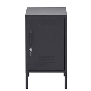 ArtissIn Metal Locker Storage Shelf Filing Cabinet Cupboard Bedside Table Black