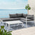 Gardeon 4-Seater Aluminium Outdoor Sofa Set Lounge Setting Table Chair Furniture