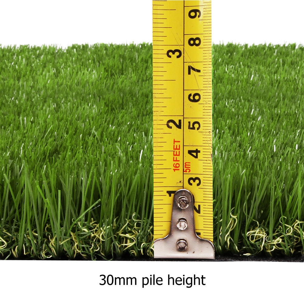 Primeturf Artificial Grass Synthetic 30mm 1mx20m 20sqm Fake Turf Plants Lawn 4-coloured