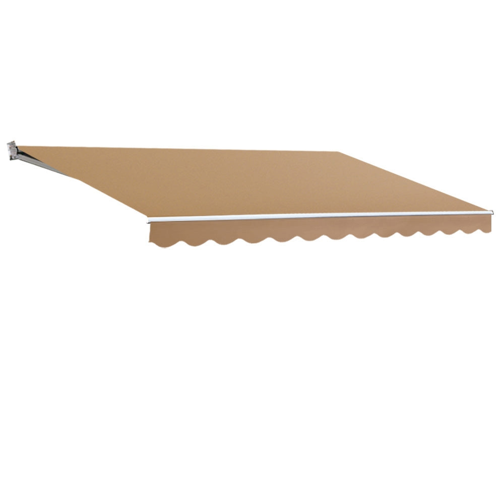 Instahut Retractable Folding Arm Awning Outdoor Awning Canopy 4Mx3M Beige