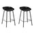 Artiss Set of 2 Metal Bar Stools - Black