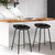 Artiss Set of 2 Metal Bar Stools - Black