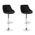 Artiss Set of 2 Bar Stools PU Leather Diamond Style - Black