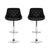 Artiss Set of 2 Bar Stools PU Leather Diamond Style - Black