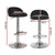 Artiss Bar Stools Kitchen Stool Chairs Dining Gas Lift Swivel Leather Black x2