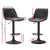 Artiss Set of 2 Bar Stools Kitchen Stool Chairs Metal Barstool Dining Chair Black Rushal
