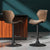 Artiss Set of 2 Bar Stools Kitchen Stool Chairs Metal Barstool Swivel Black Frawley