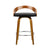 Artiss Set of 2 Walnut Wood Bar Stools - Black and Brown