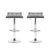 Artiss Set of 2 Fabric Bar Stools Swivel Bar Stools- Grey Chrome