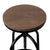 Artiss Set of 2 Bar Stool Industrial Round Seat Wood Metal - Black and Brown