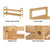 Artiss Shoe Rack Bamboo Storage Cabinet 2 Tiers Portable Organizer Shelf Pine