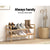 Artiss Shoe Rack Bamboo Storage Cabinet 2 Tiers Portable Organizer Shelf Pine