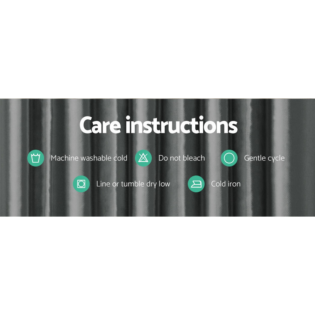 Artiss 2X Blockout Curtains Blackout Window Curtain Eyelet 140x230cm Grey