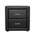 Artiss PVC Leather Bedside Table - Black