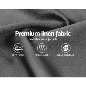 Artiss Nino Bed Frame Fabric - Grey Queen
