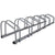 1 6 Bike Floor Parking Rack Instant Storage Stand Bicycle Cycling Portable Racks Silver