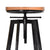 2x Levede Industrial Bar Stools Kitchen Stool Wooden Barstools Swivel Chiars