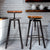 2x Levede Industrial Bar Stools Kitchen Stool Wooden Barstools Swivel Chiars