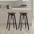 2x Levede Industrial Bar Stools Kitchen Stool Wooden Barstools Swivel Chiars