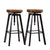 2x Levede Industrial Bar Stools Kitchen Stool Wooden Barstools Swivel Chiars