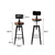 Levede Industrial Bar Stools Kitchen Stool Wooden Barstools Swivel Vintage Chair