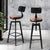 Levede Industrial Bar Stools Kitchen Stool Wooden Barstools Swivel Vintage Chair