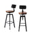 Levede 4x Industrial Bar Stools Chairs Kitchen Stool Wooden Barstools Swivel